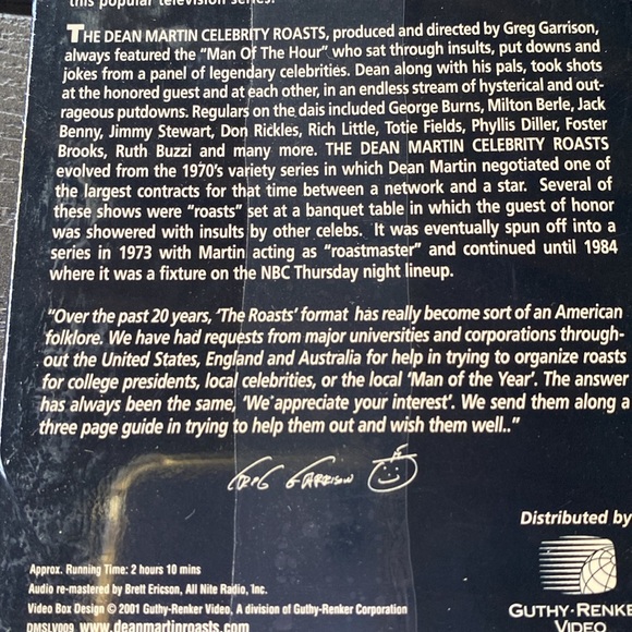 Dean Martin Celebrity Roasts ~ Michael Landon, Don Rickles and Angie Dickinson - Picture 6 of 6